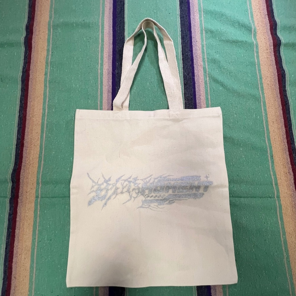 Y2k style Tote Bag Unisex OS Cream Graphic Canvas Y2K Streetwear BA60